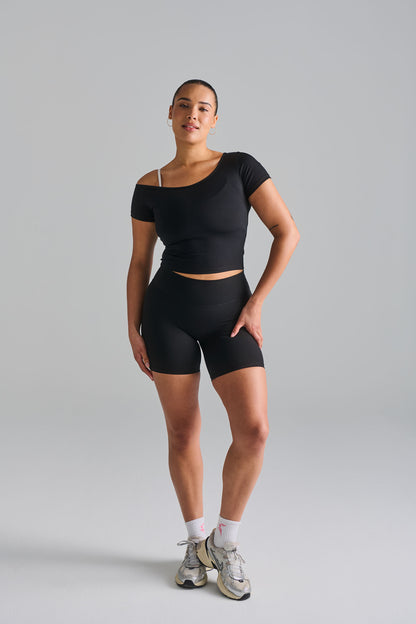 Mid-Waist Sculpt Biker Short Printed